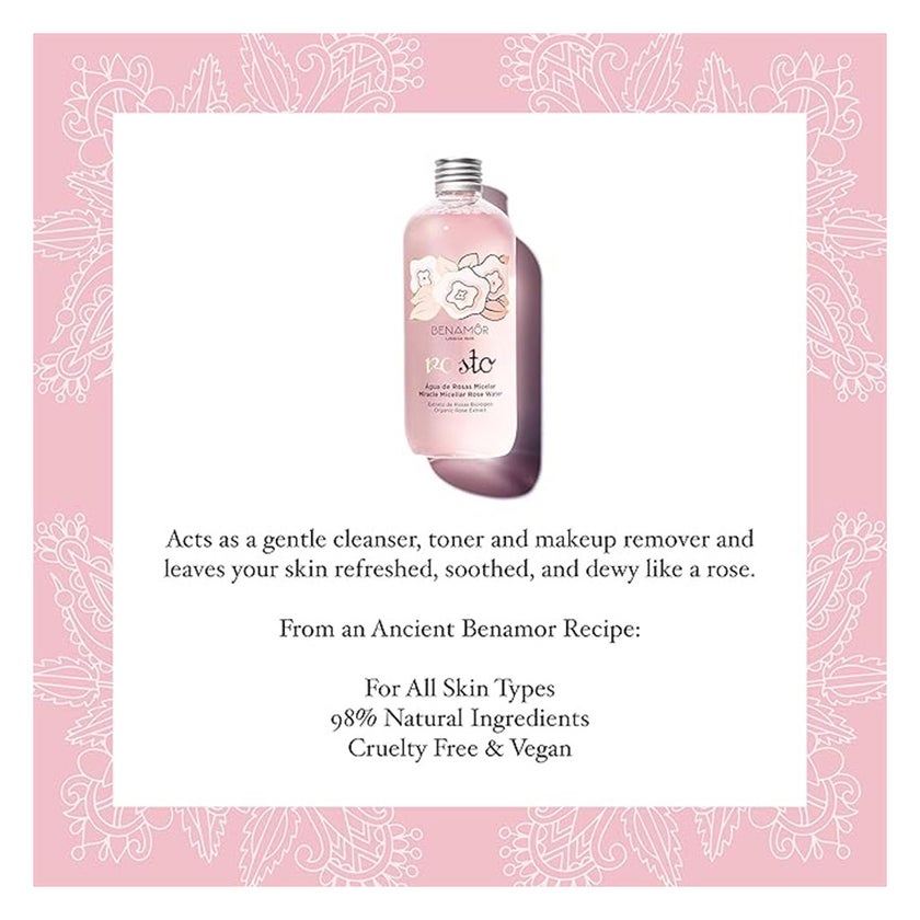 Benamor Rosto Micellar Water, Make Up Remover - 300ml