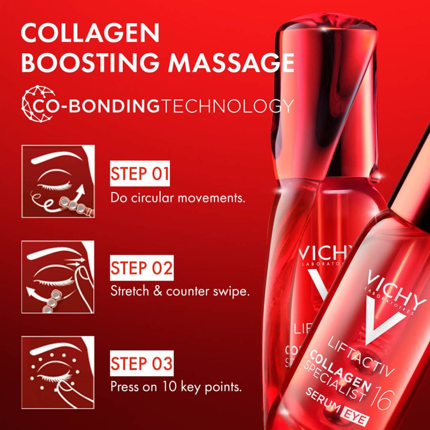 Vichy LiftActiv Collagen Specialist 16 Eye Serum, Anti-Aging - 15ml