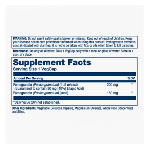Solaray Pomegranate 200mg Fruit Extract Capsules - 60 Capsules