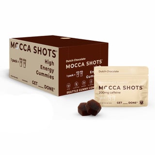 Seattle Gummy Mocca Shots Energy Gummies, Dutch Chocolate - 12 Pack