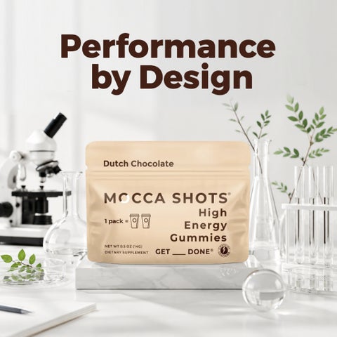 Seattle Gummy Mocca Shots Energy Gummies, Dutch Chocolate - 12 Pack