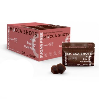 Seattle Gummy Mocca Shots Energy Gummies, Dark Chocolate Strawberry - 12 Pack