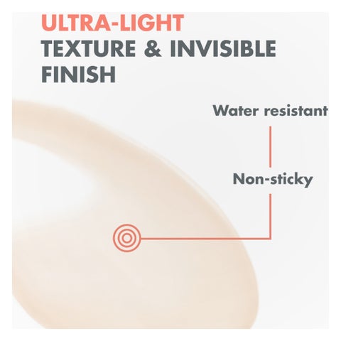 Avene SPF 50 Ultra Fluid Sunscreen, Invisible - 50ml