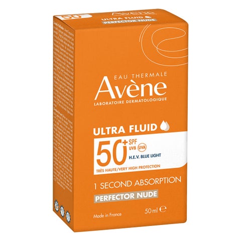 Avene SPF 50 Ultra Fluid Tinted Sunscreen, Perfector Nude - 50ml