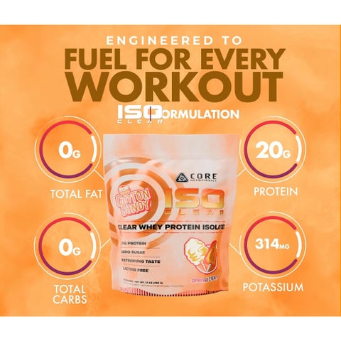 Core Nutritionals ISO Clear Whey Protein Isolate, Orange Cream - 499g