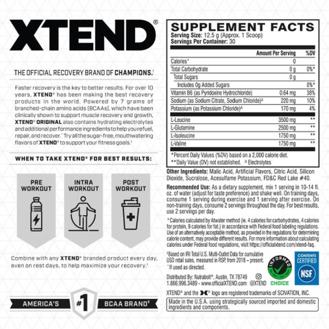 Xtend Elite Muscle Recovery Powder, Watermelon Explosion - 375g