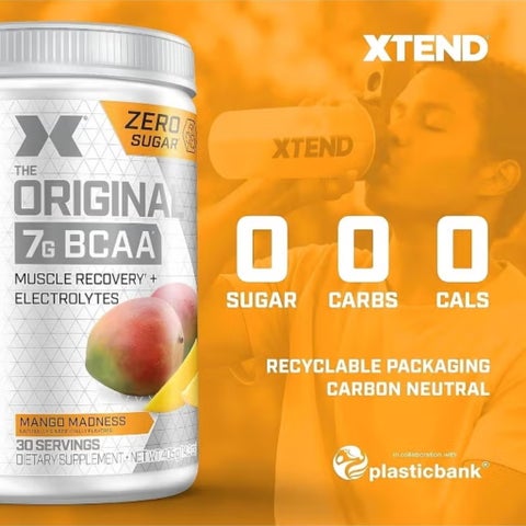 Xtend Original 7g BCAA Muscle Recovery Powder, Mango Madness - 405g