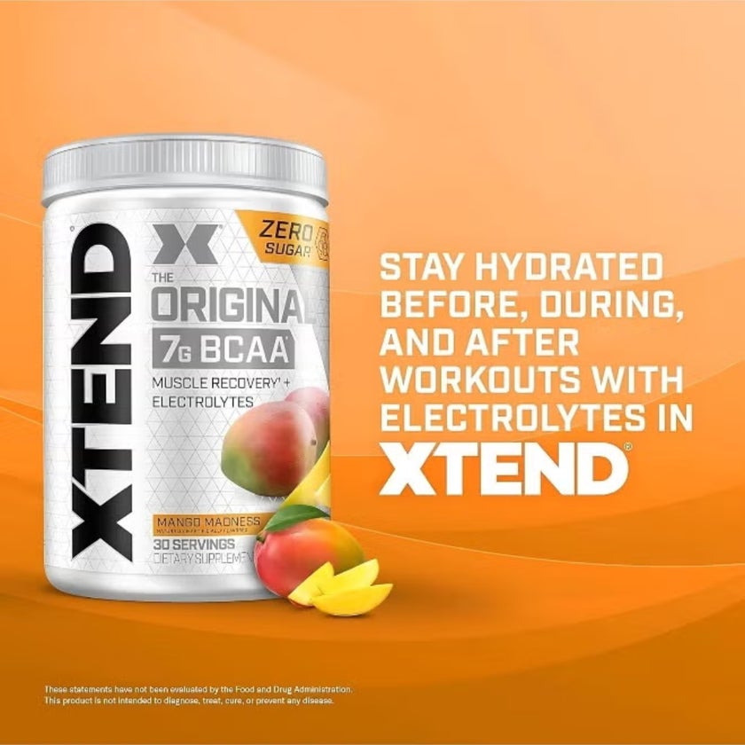 Xtend Original 7g BCAA Muscle Recovery Powder, Mango Madness - 405g