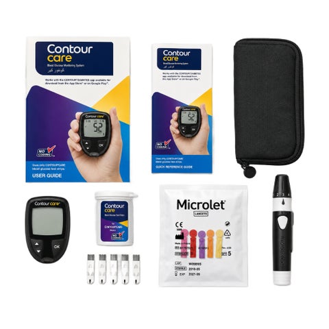 Ascensia Contour Care Blood Glucose Monitoring System Starter Kit