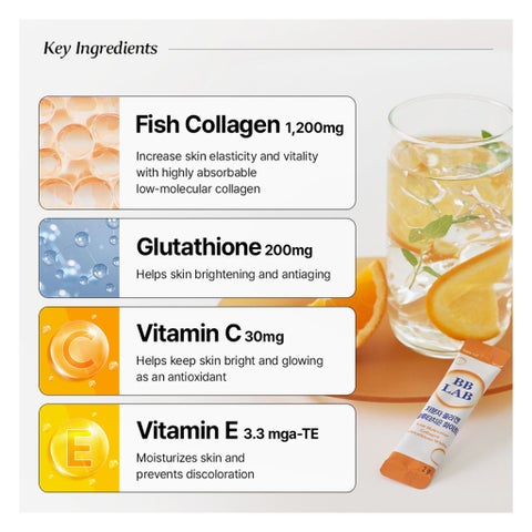 BB Lab Low Molecular Collagen Glutathione White Sticks - 30 Sticks