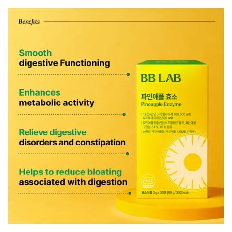 BB Lab Pineapple Enzyme Supplement Sticks - 30 Sticks