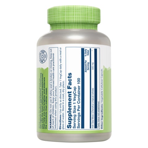Solaray Irish Sea Moss 500mg Veg Capsules - 100 Capsules