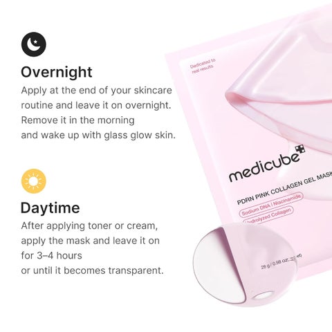 Medicube PDRN Pink Collagen Gel Sheet Mask - 4 Masks
