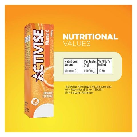 Activise Vitamin C 1000mg Effervescent Tablets Multipack - 4 x 20 Tablets