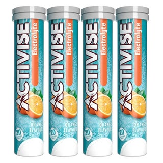 Activise Electrolytes Orange Flavour Effervescent Tablets Multipack - 4 x 20 Tablets