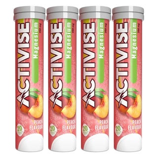 Activise Magnesium 200mg Peach Flavour Effervescent Tablets Multipack - 4 x 20 Tablets
