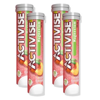 Activise Magnesium 200mg Peach Flavour Effervescent Tablets Multipack - 4 x 20 Tablets