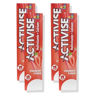 Activise Kids Multivitamin + Calcium Strawberry Flavour Effervescent Tablets Multipack - 4 x 20 Tablets