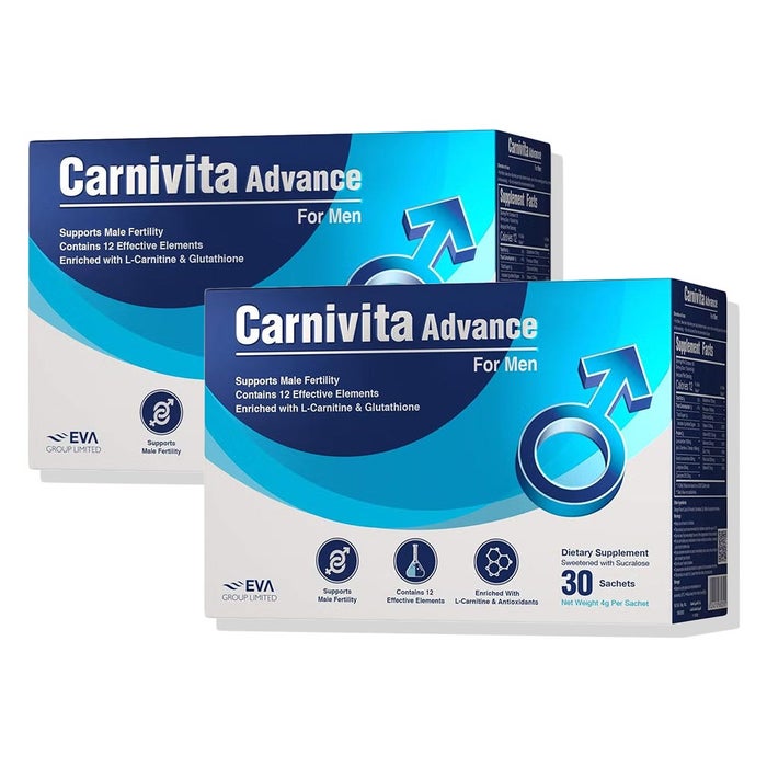 Eva Pharma Carnivita Advance Powder, Men Fertility Support - 2 x 30 Sachets