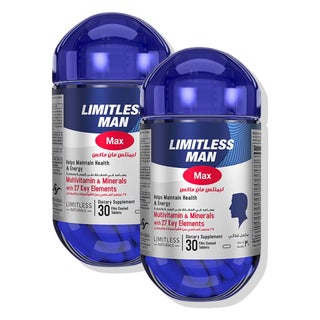 Eva Pharma Limitless Man Max Multivitamins & Minerals - 2 x 30 Tablets