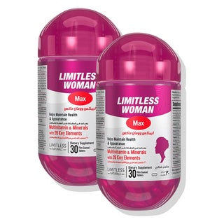 Eva Pharma Limitless Woman Max Multivitamins & Minerals - 2 x 30 Tablets