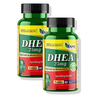 AMS DHEA 25mg Tablets, Age Defying Benefits - 2 x 60 Tablets