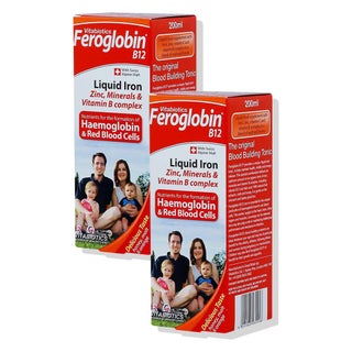 Vitabiotics Feroglobin B12 Liquid Iron - 2 x 200ml
