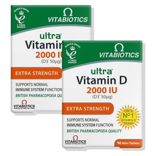 Vitabiotics Ultra Vitamin D3 2000IU Extra Strength Tablets - 2 x 96 Tablets