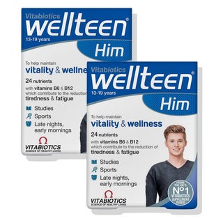 Vitabiotics Wellteen HIM Multivitamin Tablets - 2 x 30 Tablets