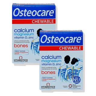 Vitabiotics Osteocare Chewable Calcium, Mg, Vitamin D Tablets - 2 x 30 Tablets