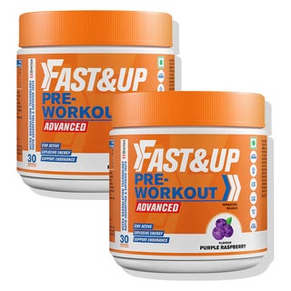 Fast&Up Advanced Pre-Workout Powder, Purple Raspberry - 2 x 300g