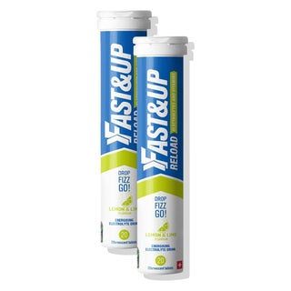 Fast&Up Reload Electrolyte Effervescent, Lemon & Line - 2 x 20 Tablets