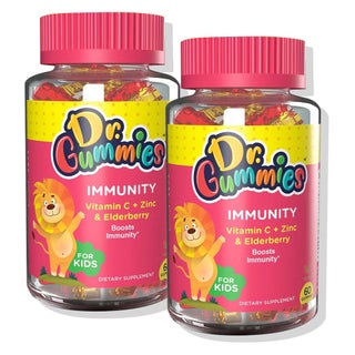 Dr. Gummies Kids Immunity Booster, Vitamin C + Zinc & Elderberry - 2 x 60 Gummies