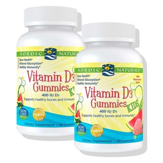 Nordic Naturals Kids Vitamin D3 400IU Gummies - 2 x 60 Gummies