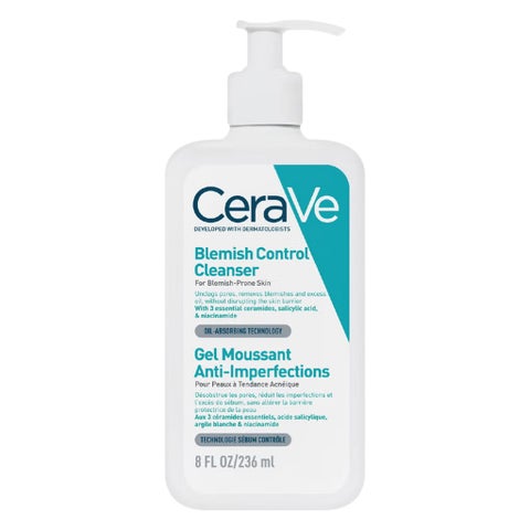 CeraVe Blemish Barrier Patches 22 Pieces + Blemish Control Cleanser 236ml
