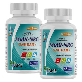 AMS Multi-NRG One Daily Men's Multivitamin Supplement - 2 x 45 Caplets