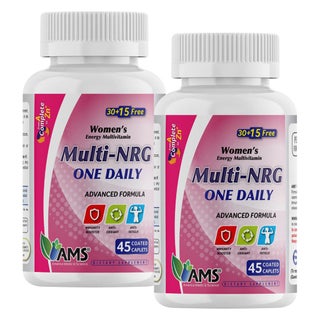 AMS Multi-NRG One Daily Women's Multivitamin Supplement - 2 x 45 Caplets