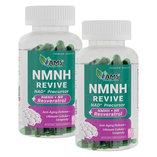 AMS NMNH Revive NAD+ Precursor Capsules, Anti-Aging - 2 x 60 Capsules