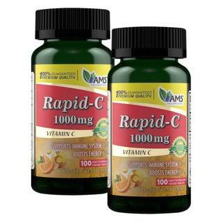 AMS Rapid-C 1000mg Vitamin-C Tablets, Immunity & Energy - 2 x 100 Tablets