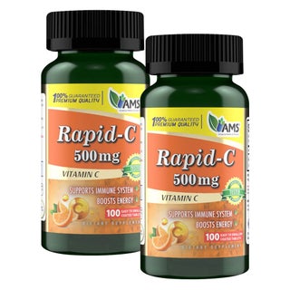 AMS Rapid-C 500mg Vitamin-C Tablets - 2 x 100 Tablets