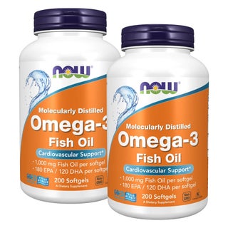 Now Omega-3 1000mg Fish Oil Softgels - 2 x 200 Softgels
