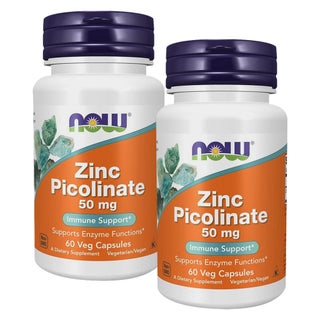 Now Zinc Picolinate 50mg Capsules - 2 x 60 Capsules