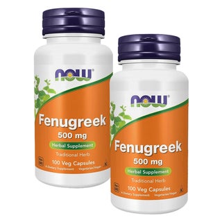 Now Fenugreek 500mg Herbal Supplement Capsules - 2 x 100 Capsules