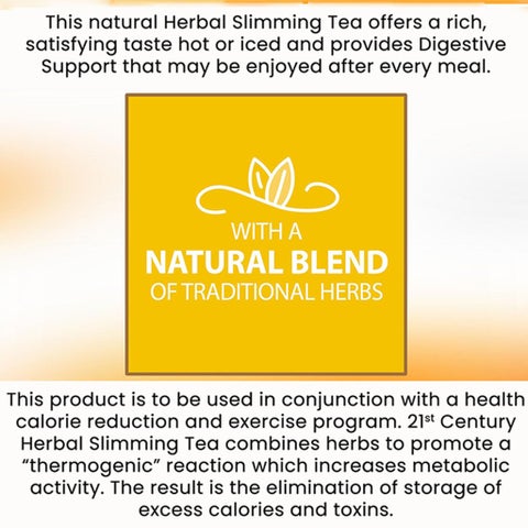 21st Century Herbal Slimming Tea, Honey Lemon, Pack of 24's