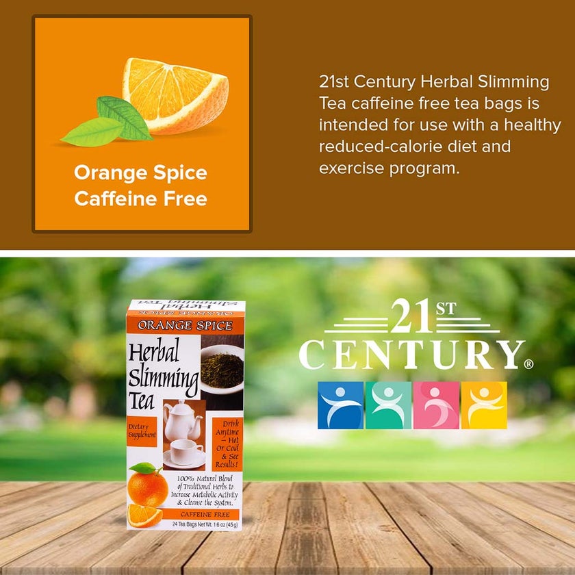21st Century Herbal Slimming Tea Bag, Orange Spice, Pack of 24's