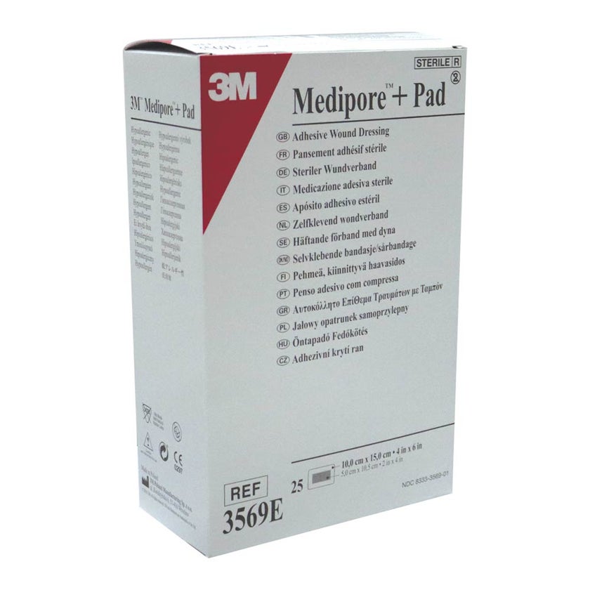 3M Medipore + Pad 10 x 15cm, Pack of 25's