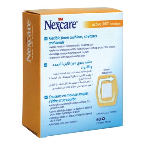 3M Nexcare Active Bandages, Pack of 60's