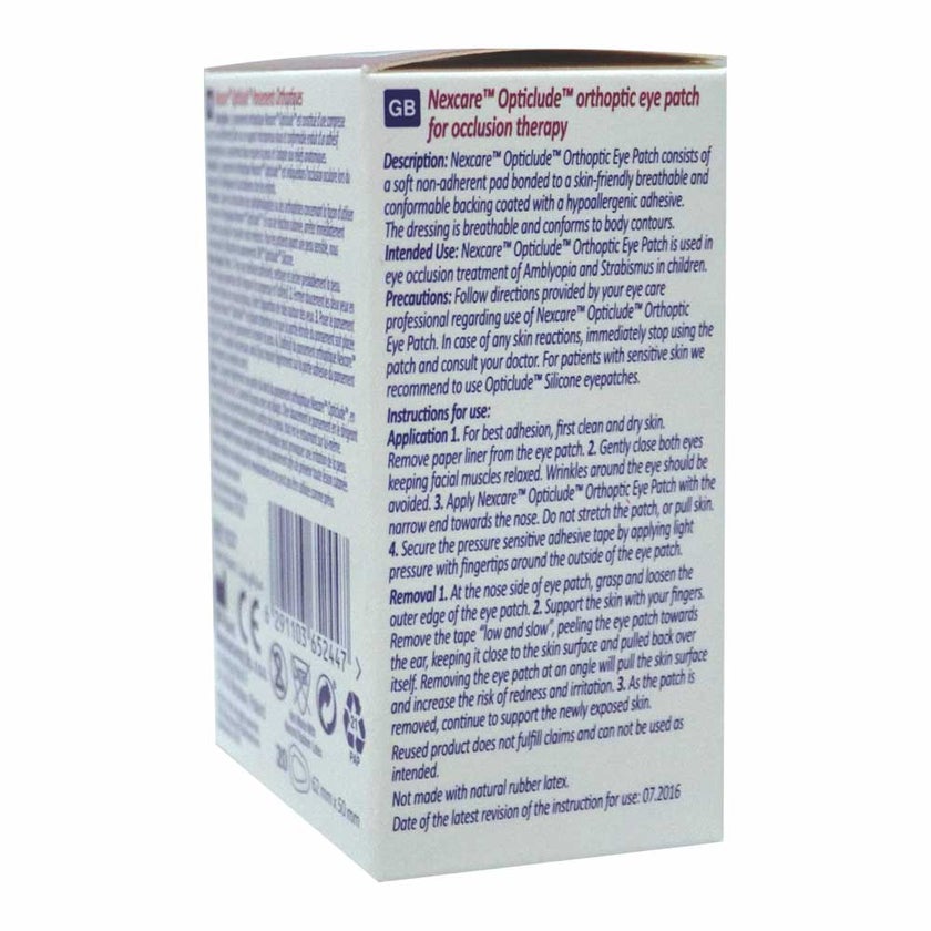 3M Nexcare Junior Opticlude Eye Patch, Pack of 20's