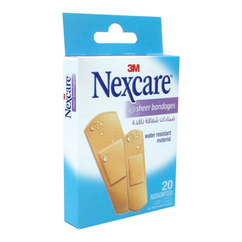 3M Nexcare Sheer Assorted Bandages, Pack of 20's