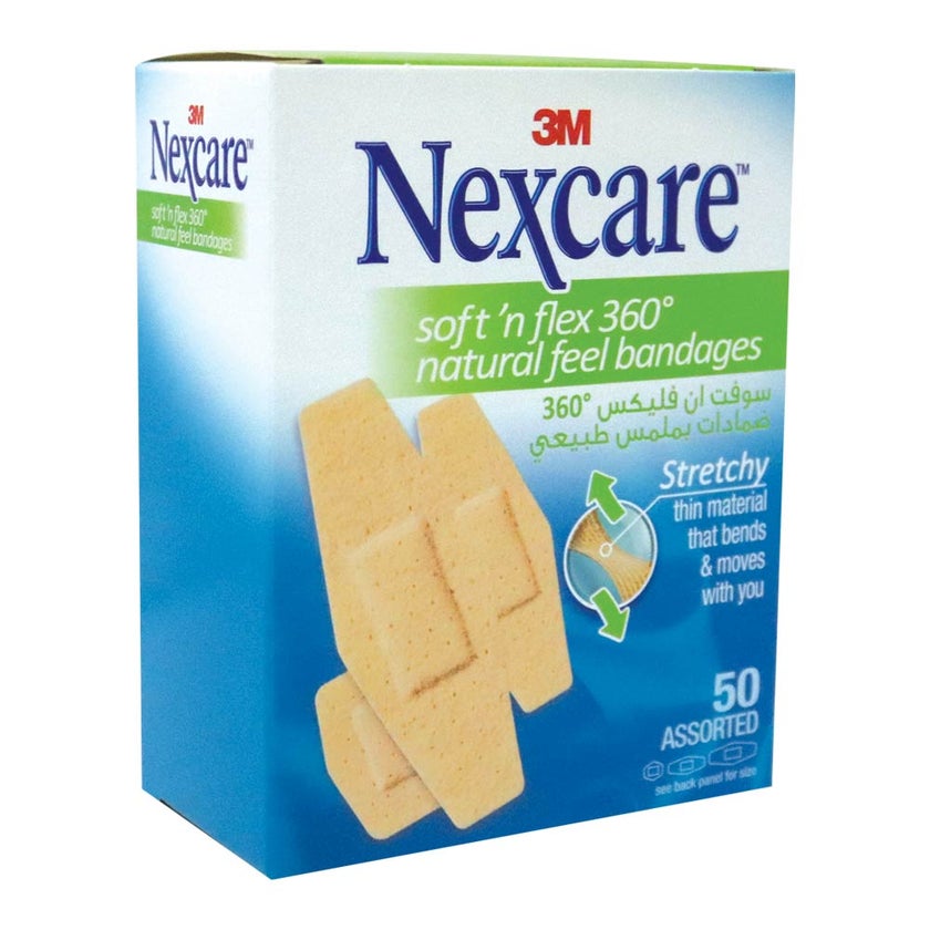 3M Nexcare Soft 'n flex Assorted Bandage, Pack of 50's